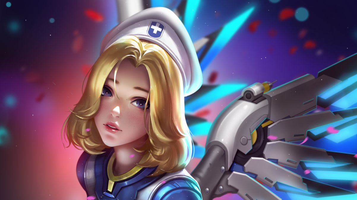 Overwatch Angel Doctor 4k wall