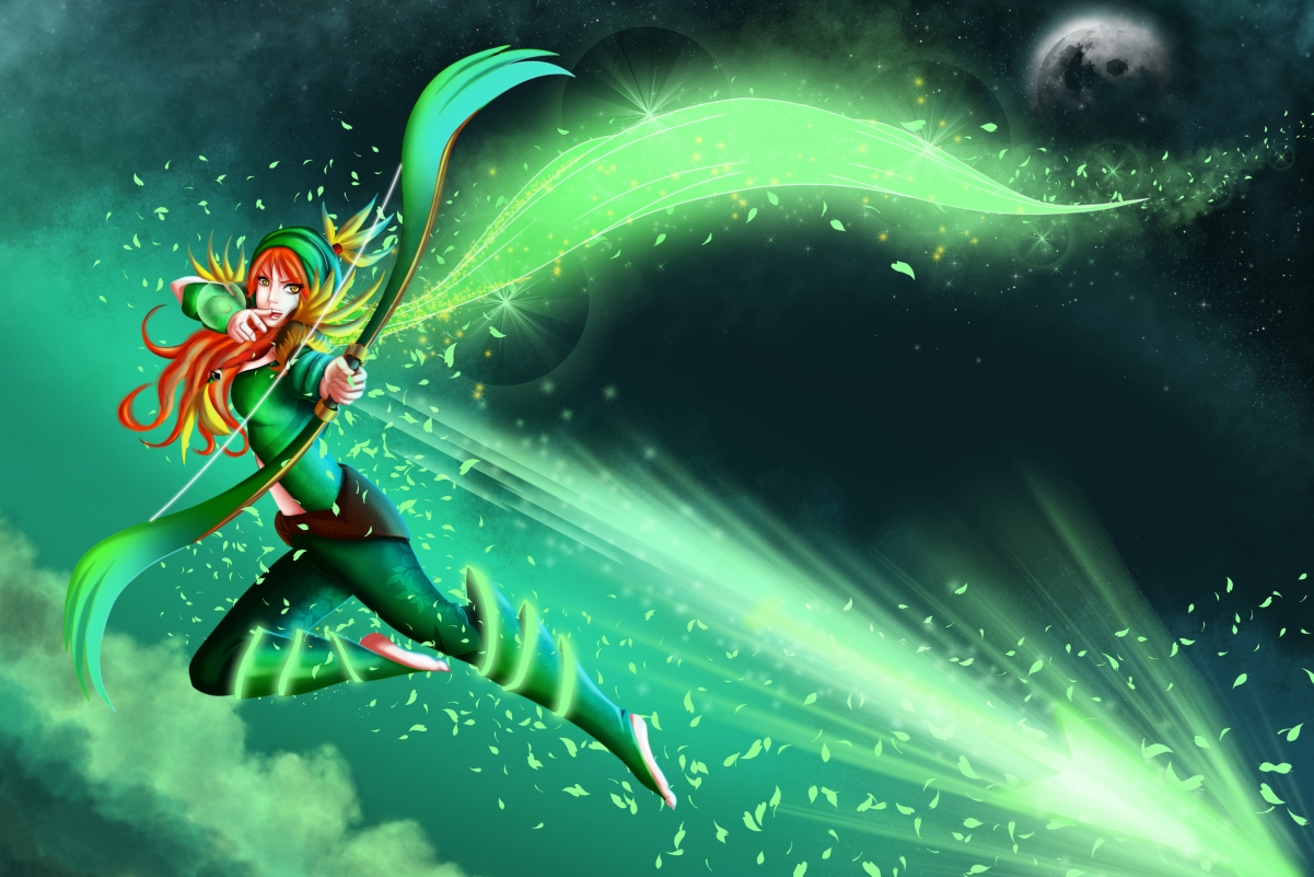 Girl archer dota 2 game 4