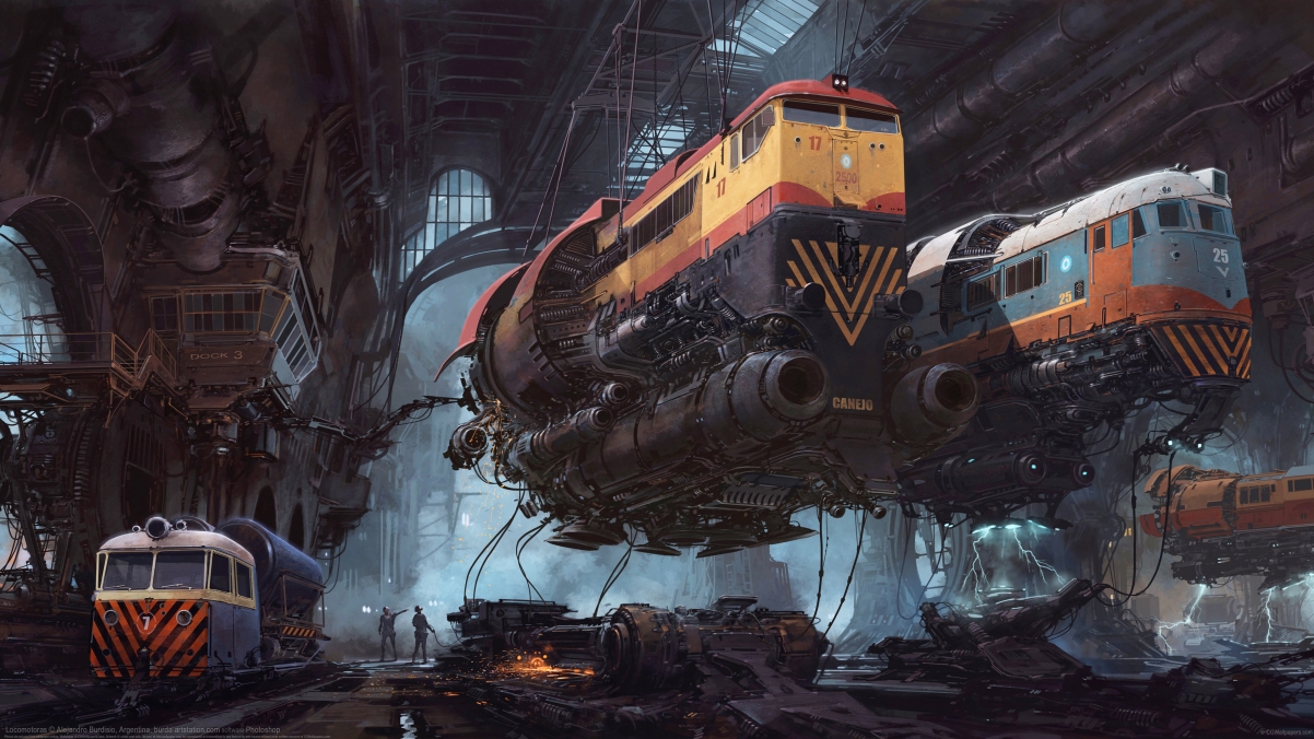 Locomotive 4k wallpaper