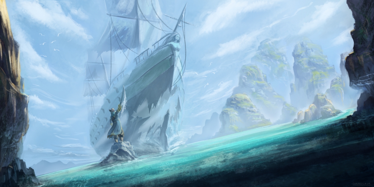 Sea ship art DOTA2 4K game