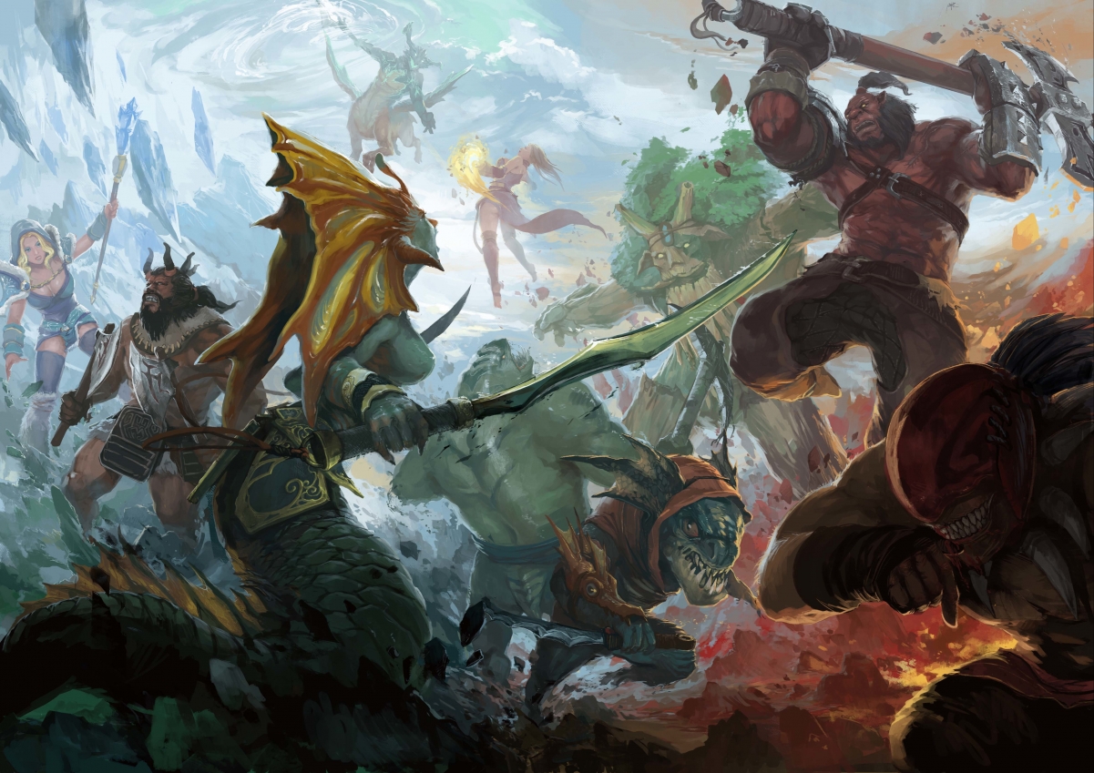 Dota 2 DOTA2 game original painting 4K