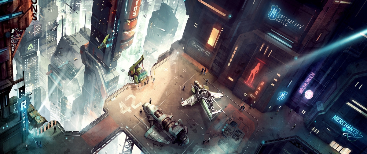City, transportation, metropolis, top view