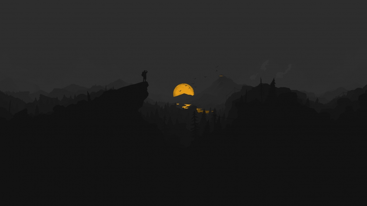 Firewatch watch the fire man in the dark night