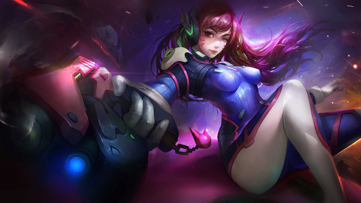 dva overwatch game beauty 4k wall