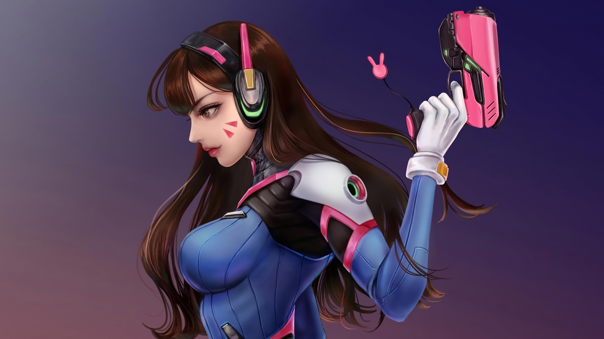 dva overwatch 4k game beauty wall