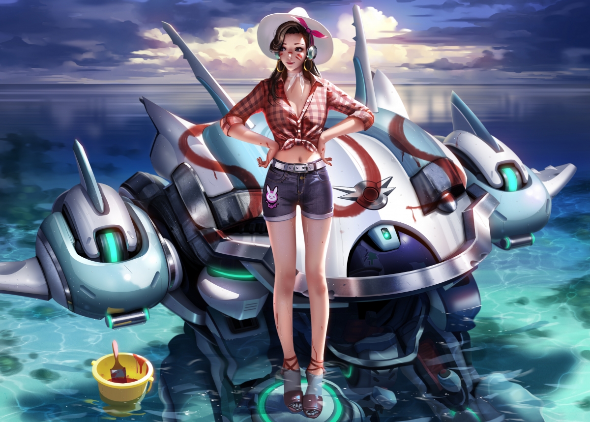 dva beach cool summer clothes 4k wall