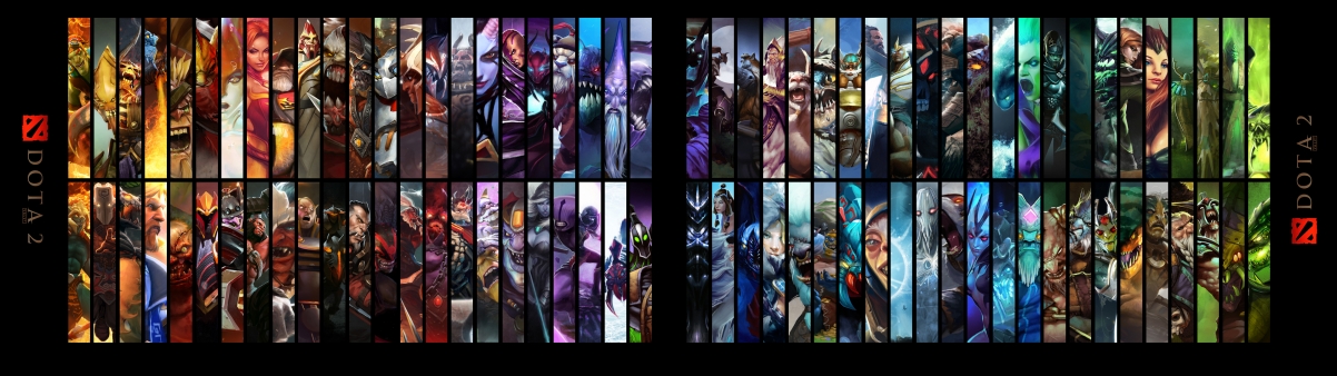 DOTA2 Heroes Collection 3840x1080