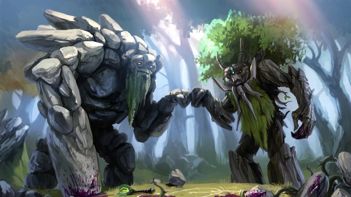 Dota2 Tree Art Stone Man