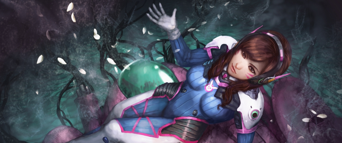 D.Va Overwatch 3440x1440 wall
