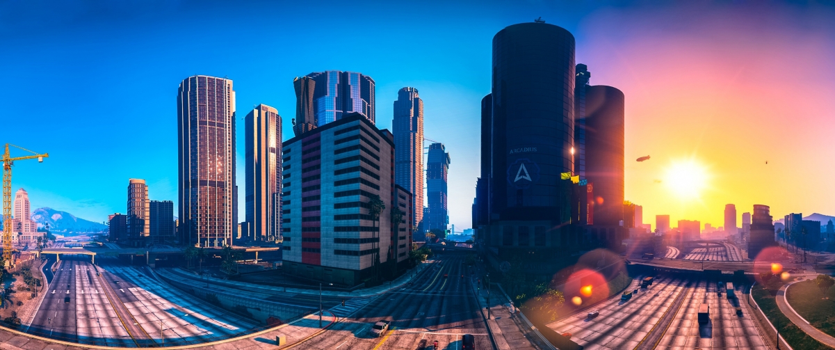 Grand Theft Auto V game, city