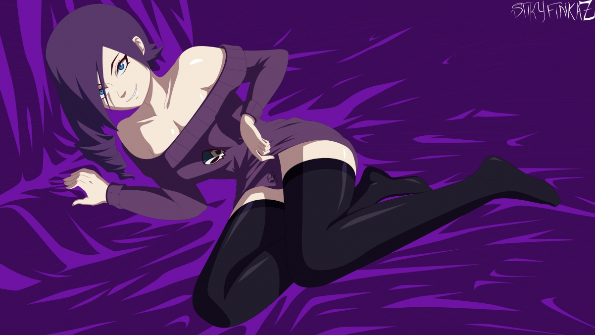 Purple Anime Girl 4K Wallpaper