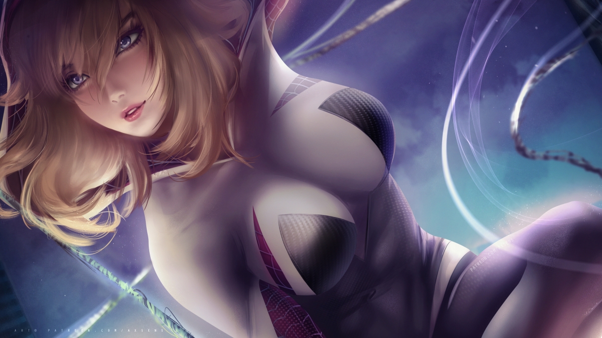 Spider-Man Beauty Spider-Gwen 4k Wall