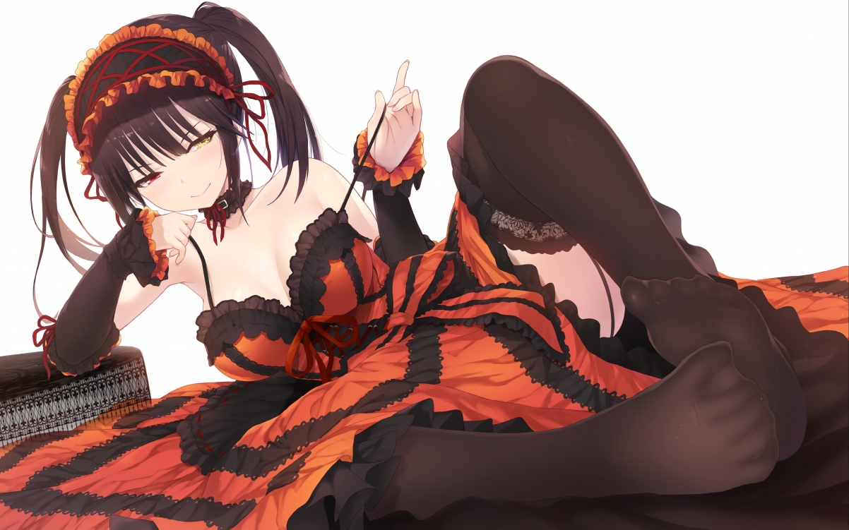 Date A Live When Saki Kazun Lying on Three Sides