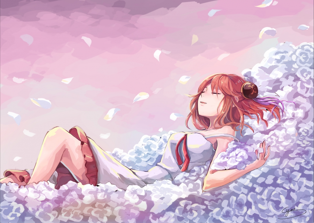 Gintama Flower Sea Girl 4k Anime Wall