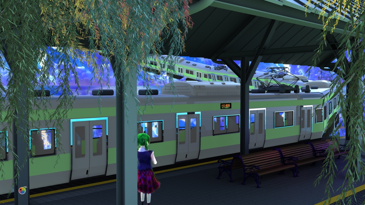 Dawn of the Galaxy Railways 4k anime wall