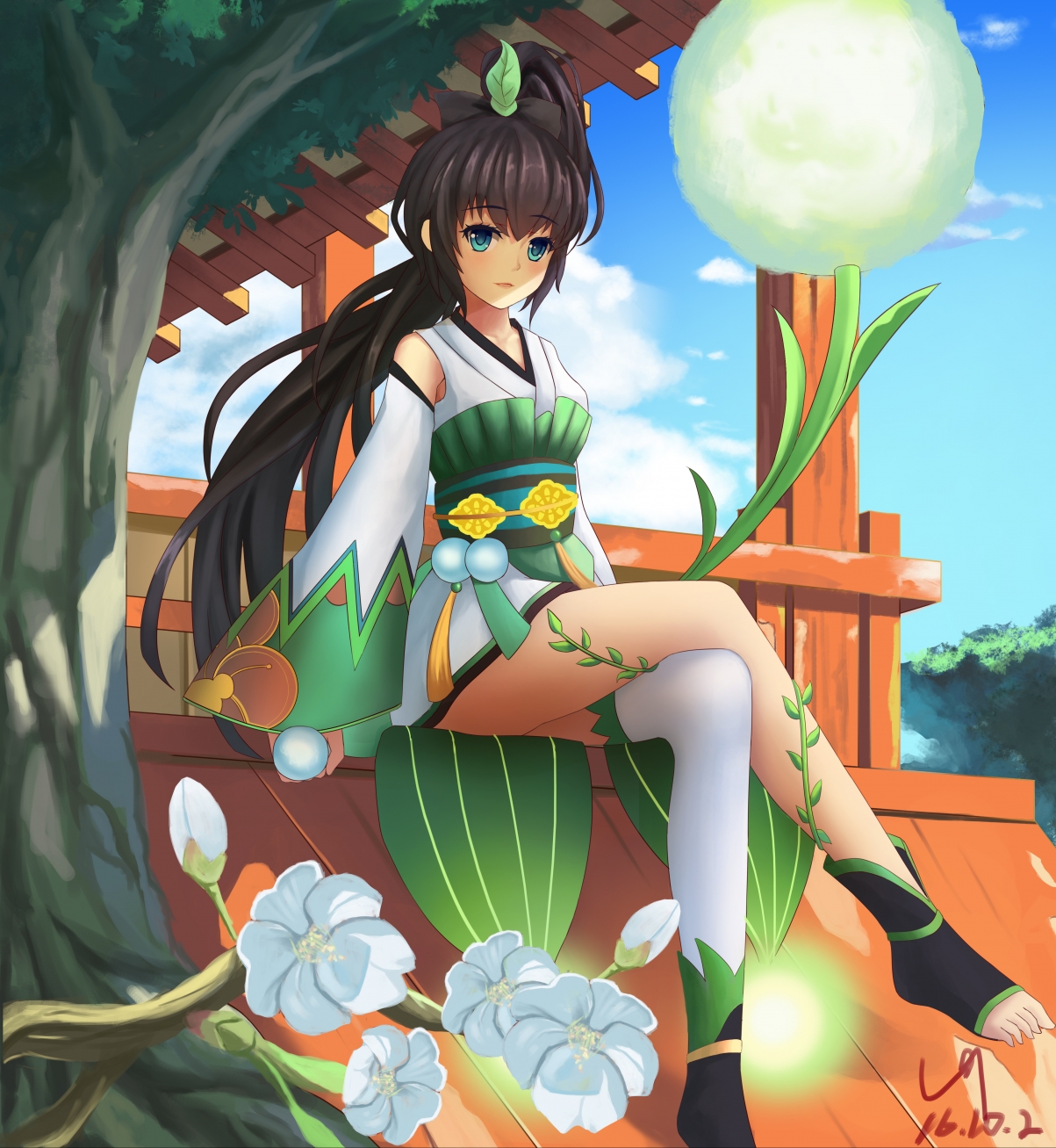Onmyoji Ying grass 4k anime wallpaper