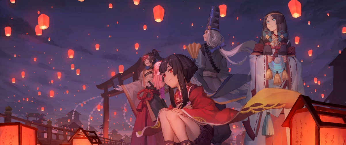 Onmyoji, little girl, kid fellow