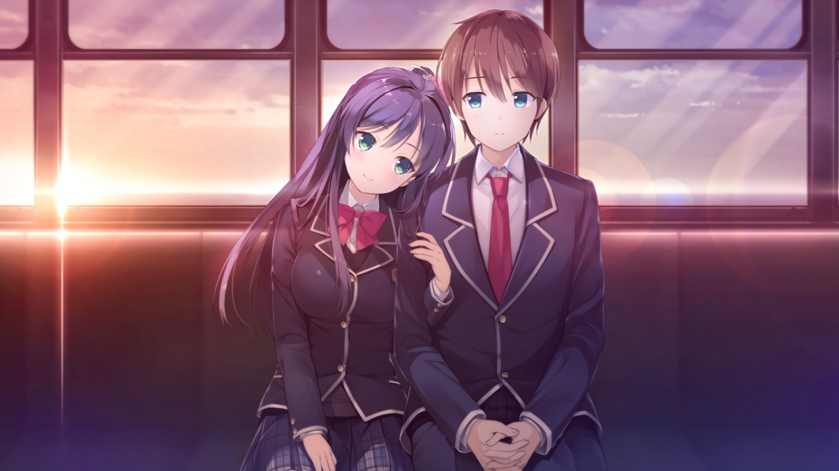 Student Uniform Couple 4K Anime Wallpaper
