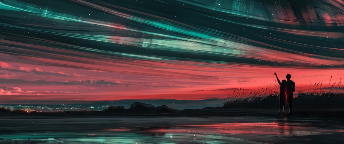 Stars and you 3440x1440 wallpaper