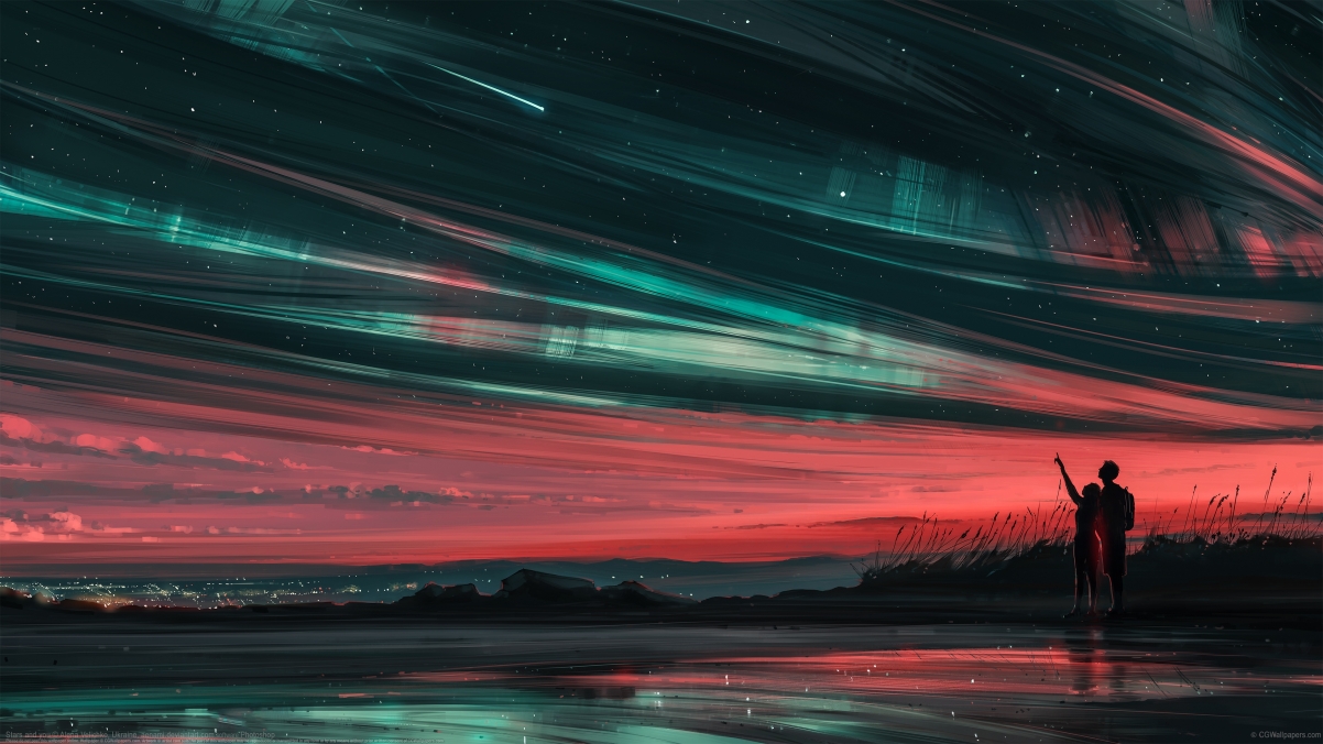A couple at night with the stars and you