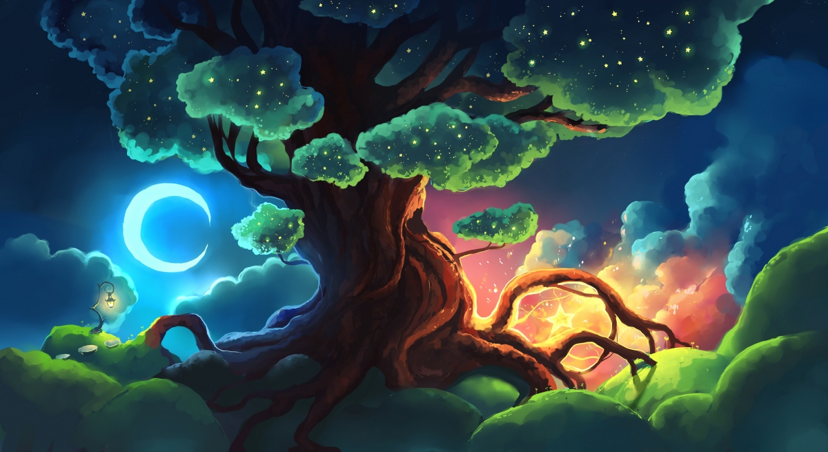 Star Tree 4k Wallpaper by Chibionp