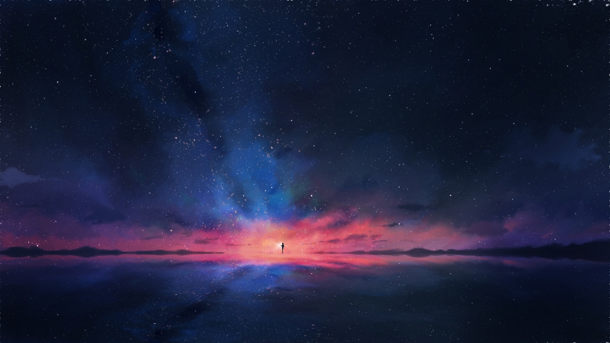 Starry sky background painting night sky 4k wall