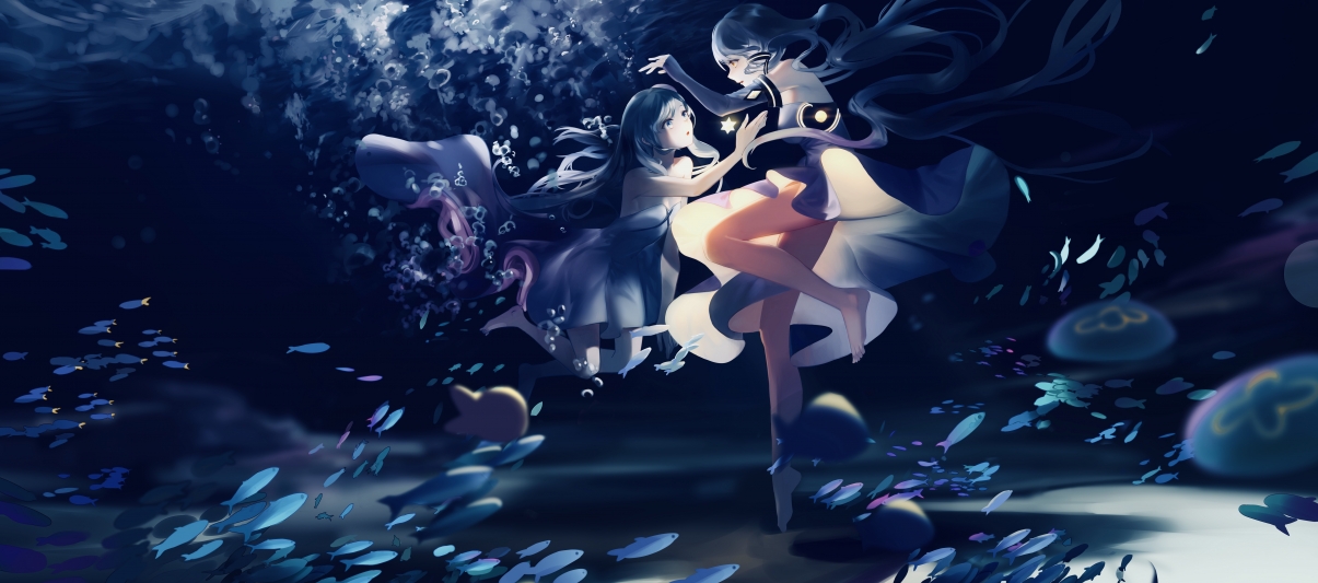 Stardust underwater anime girl fish 8