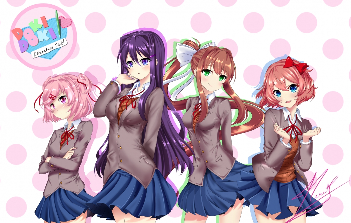 Heartbeat Literature Department HD Wallpaper