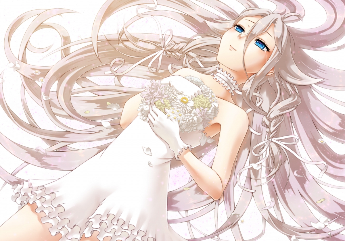 Flowers Sad Girl 4K Anime Wall