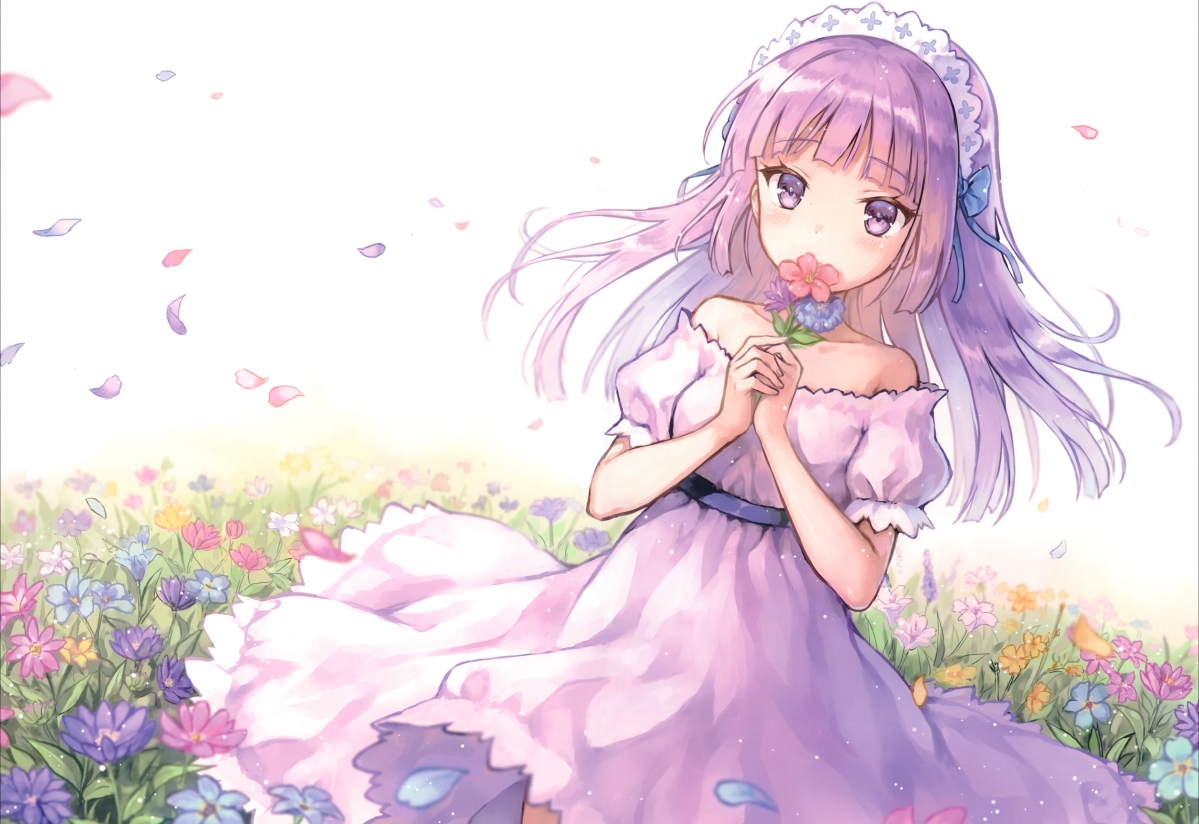 Flowers cute girly purple eyes