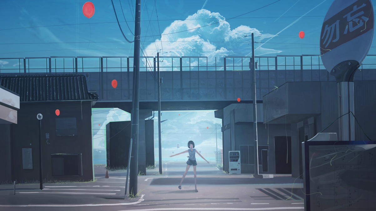 Summer girls under the viaduct