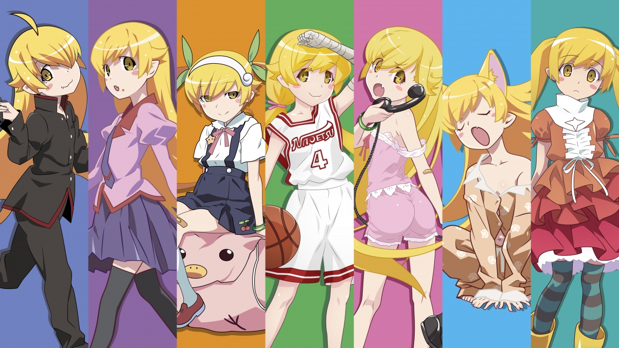 Monogatari series 5K anime wallpaper 5120