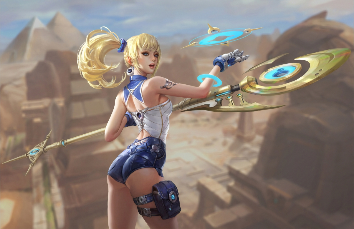 Martial arts anime girl 4k wallpaper