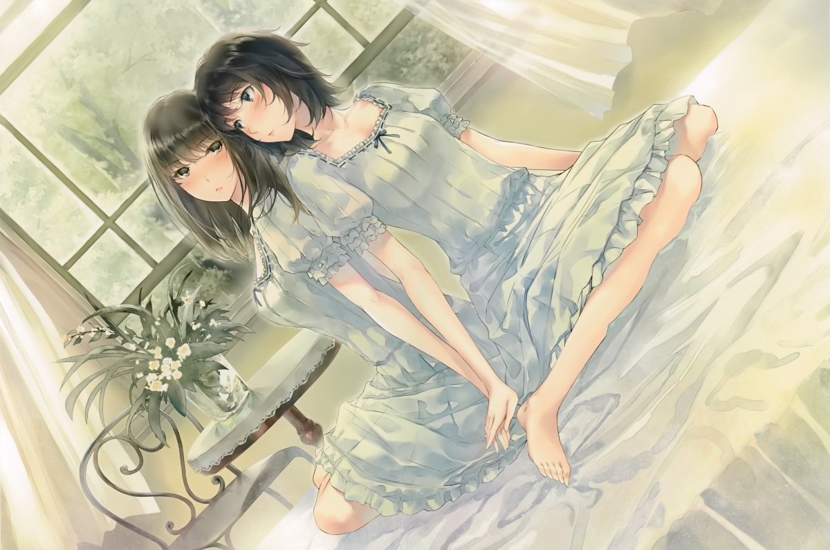 Warm home sisters 4k anime wallpaper
