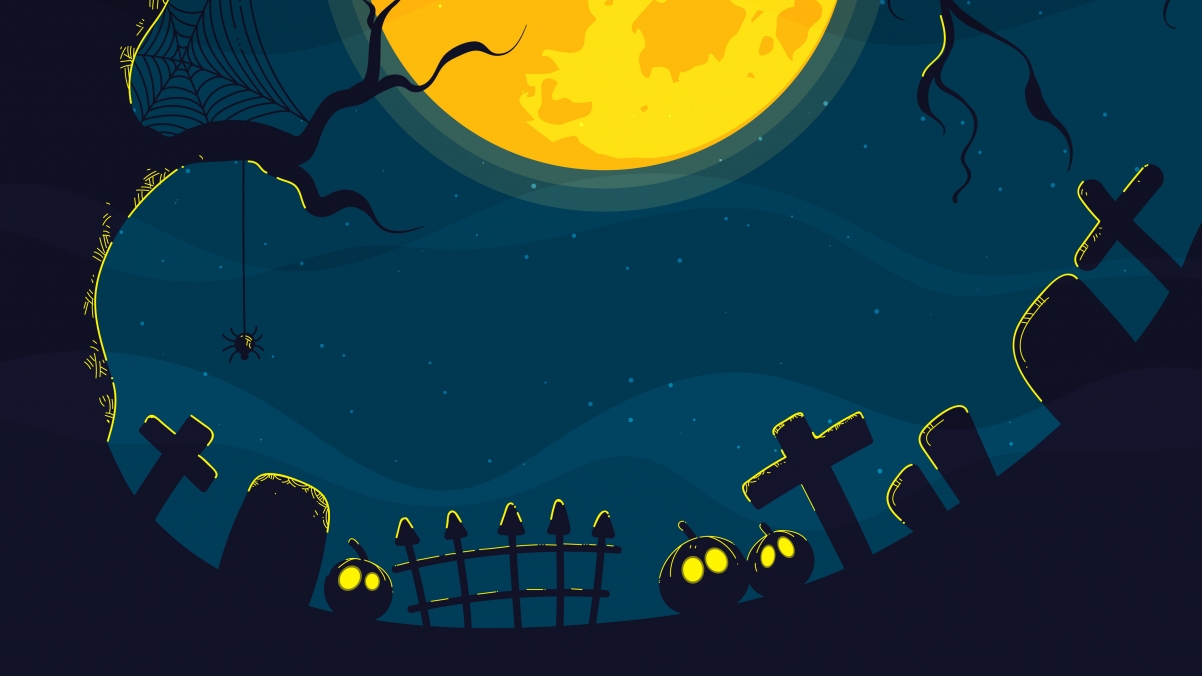 Halloween spider tombstone background 4k wall