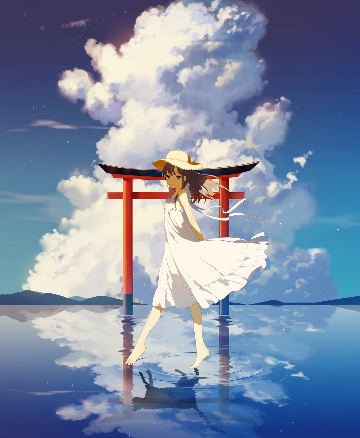 Sky Cloud Sea Water Summer Dress