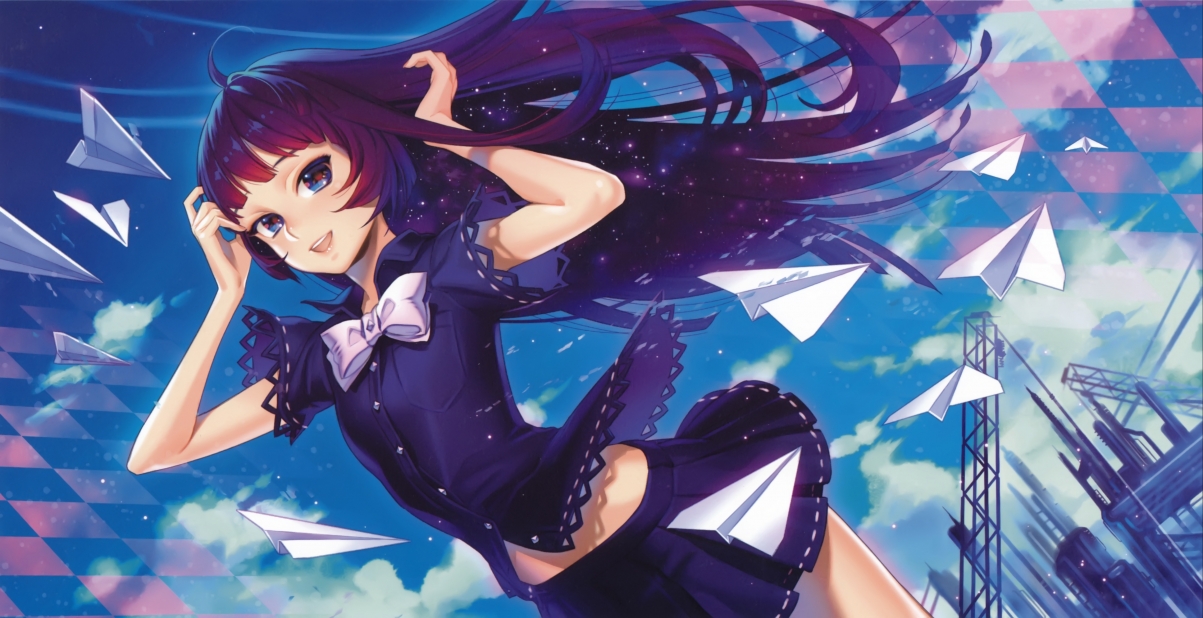 Sky Cloud Girl Paper Airplane Length