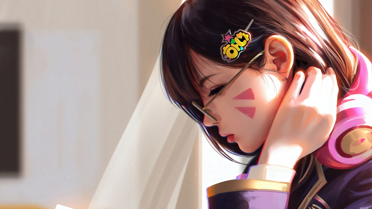 Overwatch dva beauty glasses 4k power