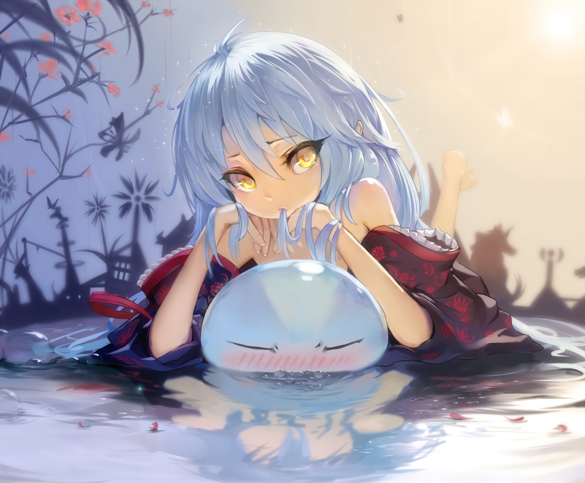 Slime two-dimensional cute kimono girl