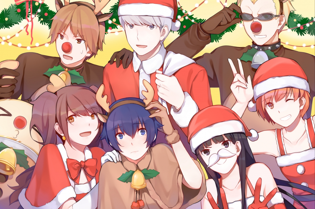Christmas anime characters 4k exquisite wall