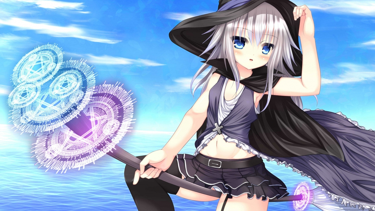 Girl riding magic search 4K anime wall