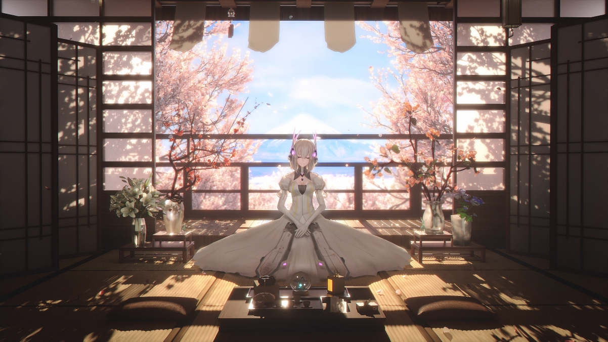 Girl Sakura House 4k Anime Wall
