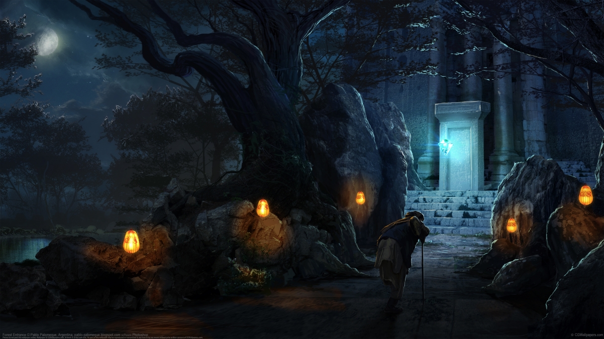 Forest entrance 4k wallpaper
