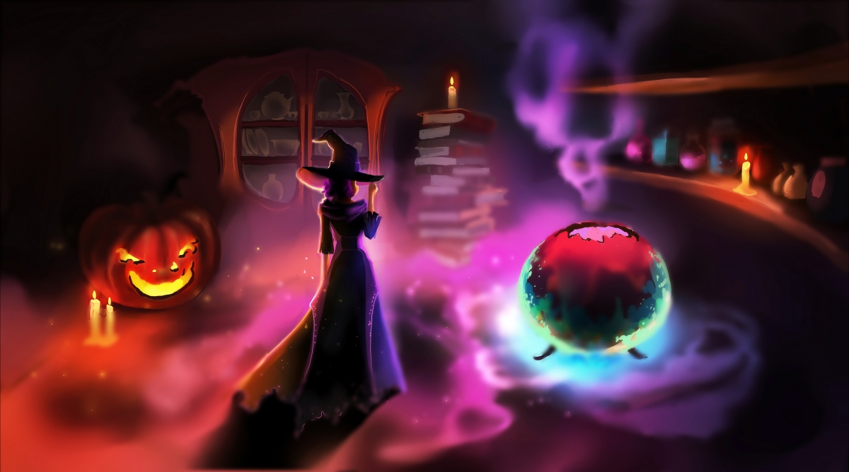 Witch Halloween 4k Wallpaper