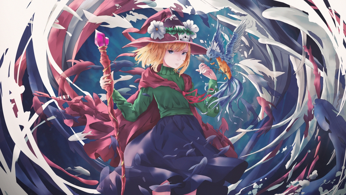 Witch hat magic wand fish 4k motion