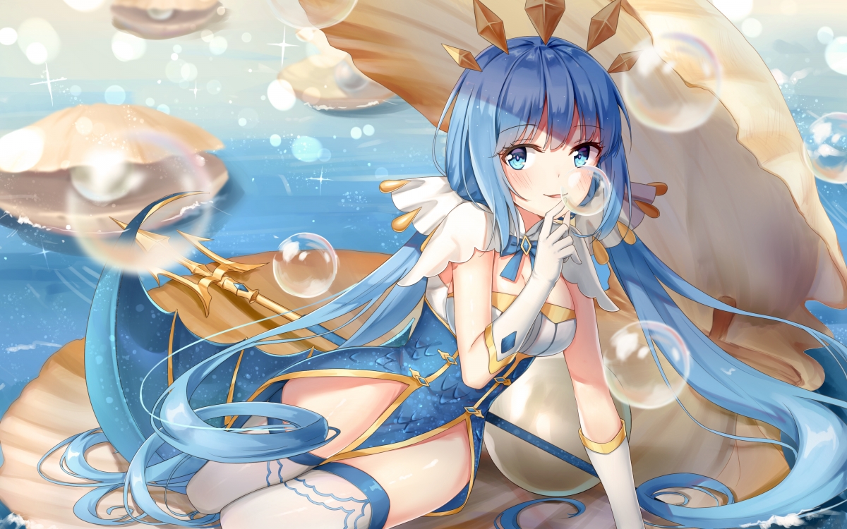 Girl Shell Bubble 4k Anime Wall