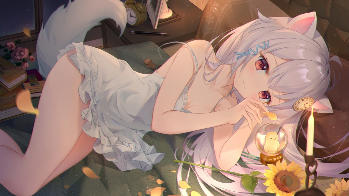 Girl ears tail illustration