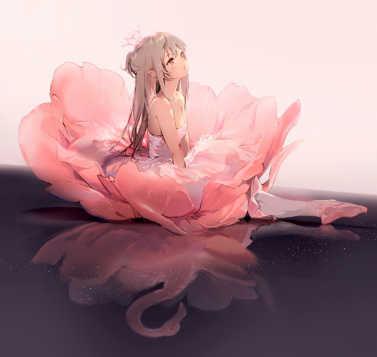 Girl ballerina pink skirt