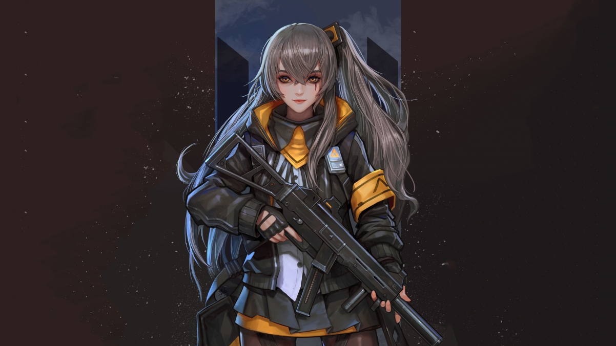 Girl warrior, frontline, 4k anime wall