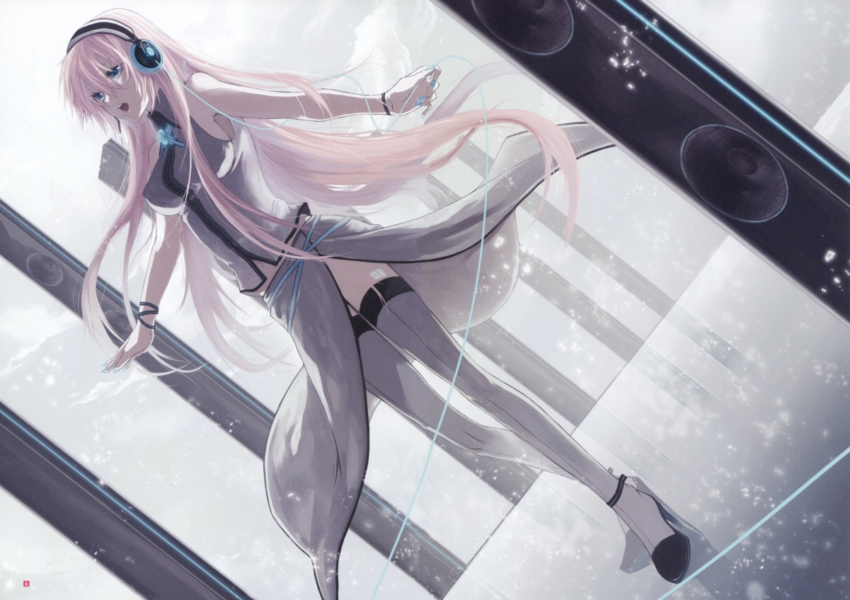 Girl stockings headphones hatsune miku
